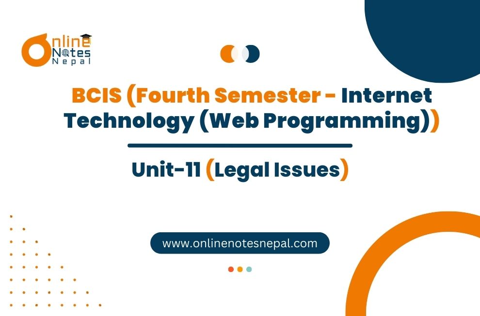 Unit XI: Legal Issues